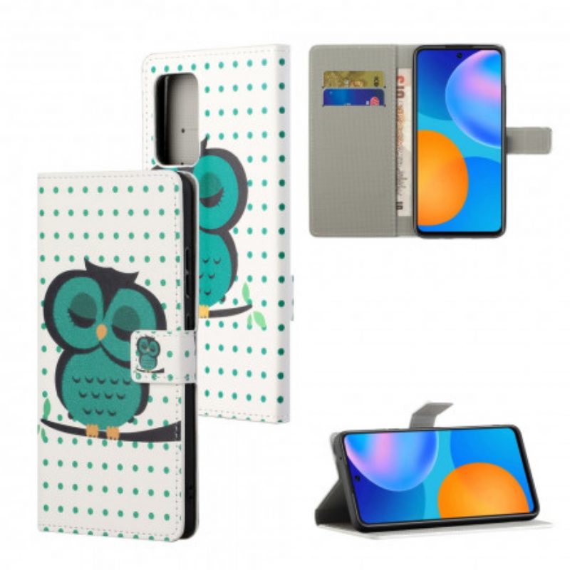 Flip Case Für Xiaomi Redmi Note 10 Pro Schlafende Eule