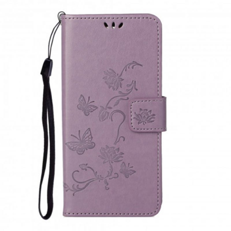 Flip Case Für Xiaomi Redmi Note 10 Pro Schmetterlinge Und Blumen