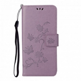 Flip Case Für Xiaomi Redmi Note 10 Pro Schmetterlinge Und Blumen