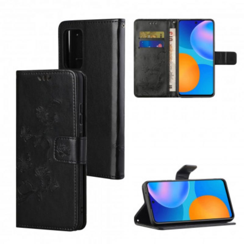 Flip Case Für Xiaomi Redmi Note 10 Pro Schmetterlinge Und Blumen