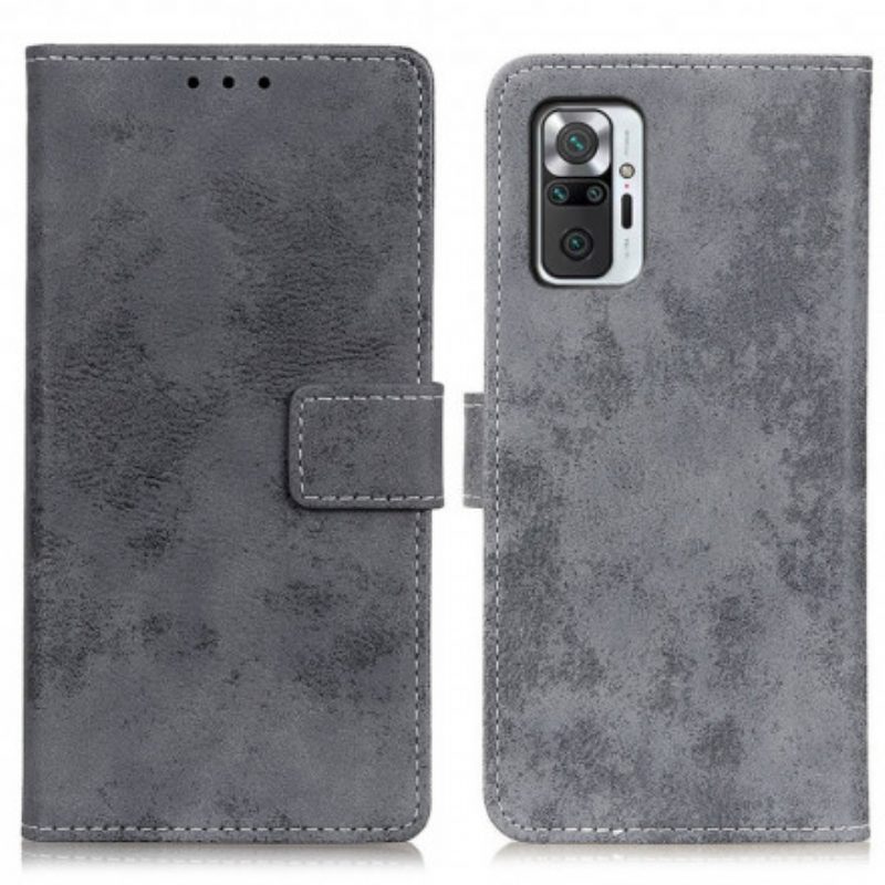 Flip Case Für Xiaomi Redmi Note 10 Pro Vintage-ledereffekt