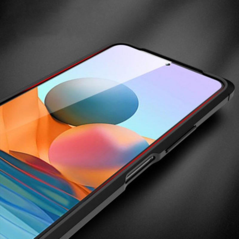 Hülle Für Xiaomi Redmi Note 10 Pro Litschi-doppellinie In Lederoptik