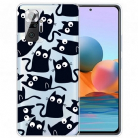 Hülle Für Xiaomi Redmi Note 10 Pro Mehrere Schwarze Katzen