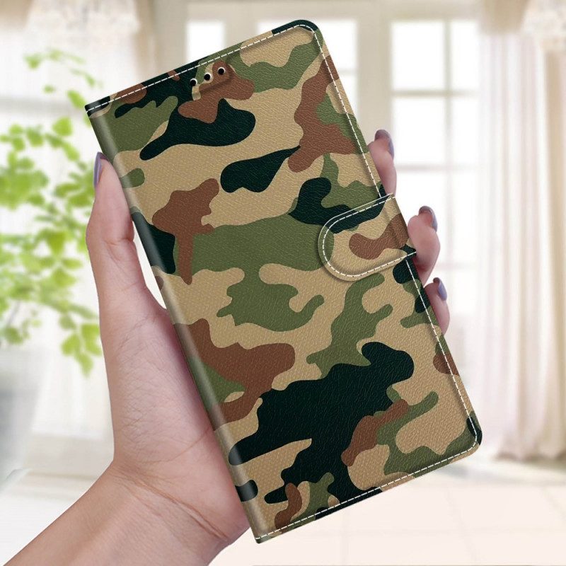 Lederhüllen Für Xiaomi Redmi Note 10 Pro Mit Kordel Riemchen-militärtarnung