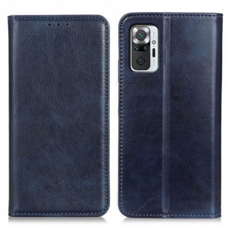 Schutzhülle Für Xiaomi Redmi Note 10 Pro Flip Case Litschi-spaltleder