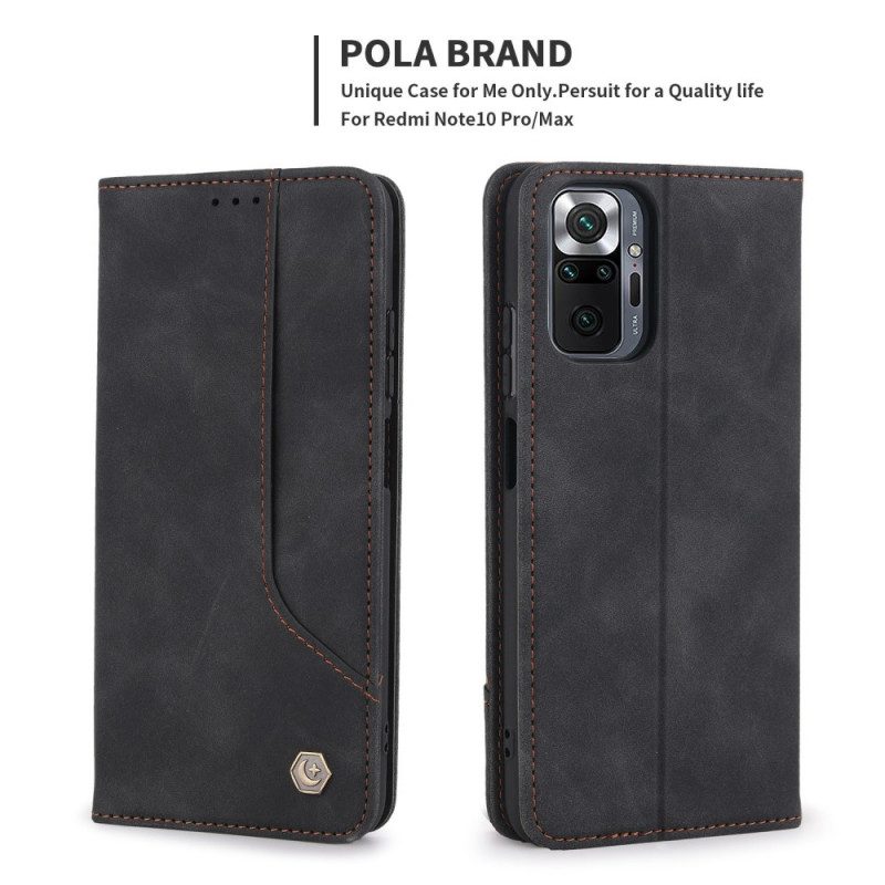 Schutzhülle Für Xiaomi Redmi Note 10 Pro Flip Case Pola Retro