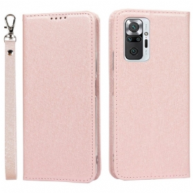 Schutzhülle Für Xiaomi Redmi Note 10 Pro Flip Case Weicher Lederstil Mit Riemen