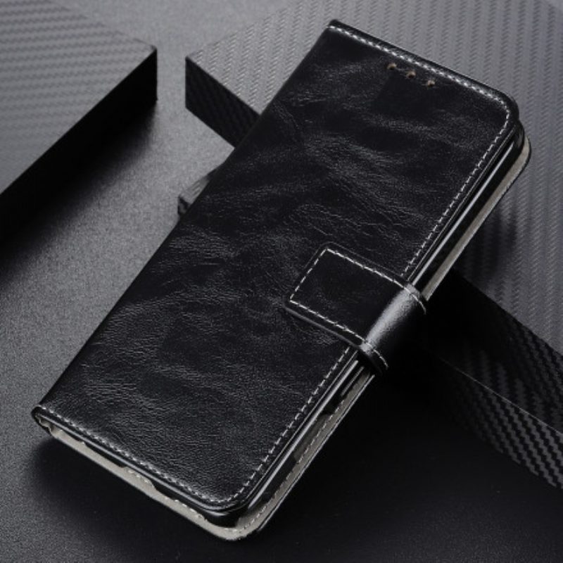 Flip Case Für Xiaomi Mi 11 Pro Glänzende Und Freiliegende Nähte