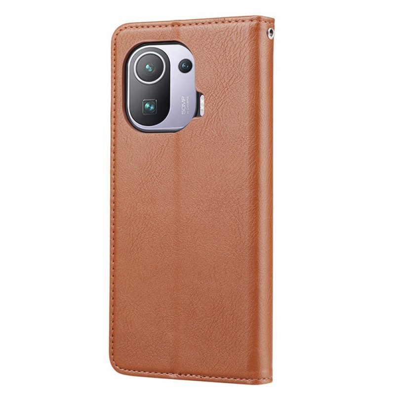 Schutzhülle Für Xiaomi Mi 11 Pro Flip Case Kartenhalter Aus Kunstleder