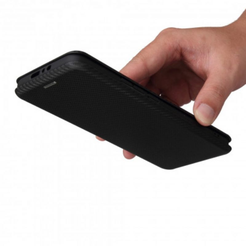 Schutzhülle Für Xiaomi Mi 11 Pro Flip Case Kohlefaser Mit Stützring