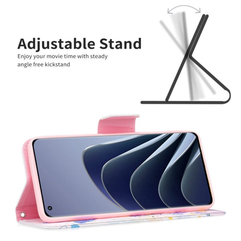 Flip Case Für OnePlus 10 Pro 5G Aquarell-schmetterlinge