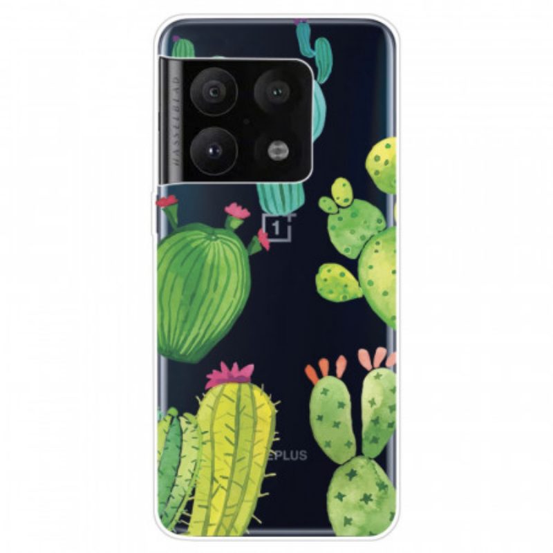 Handyhülle Für OnePlus 10 Pro 5G Aquarellkakteen