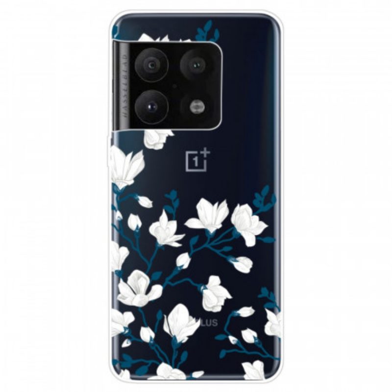 Handyhülle Für OnePlus 10 Pro 5G Weiße Blumen