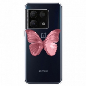 Hülle Für OnePlus 10 Pro 5G Rosa Schmetterlingsschlauch