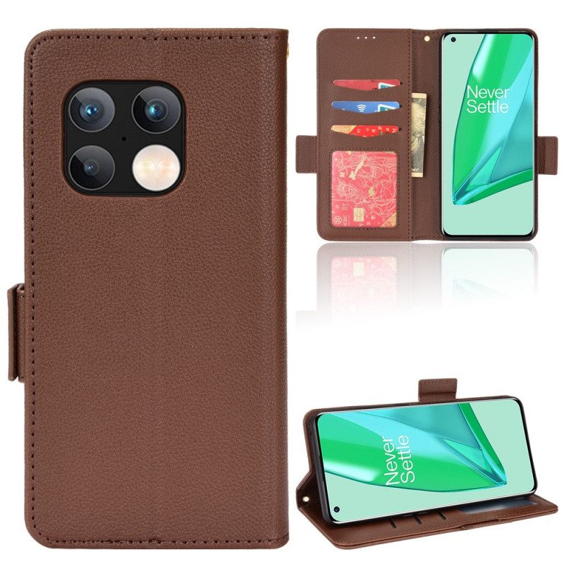 Lederhüllen Für OnePlus 10 Pro 5G Flip Case Klappe Double Litchi Neue Farben