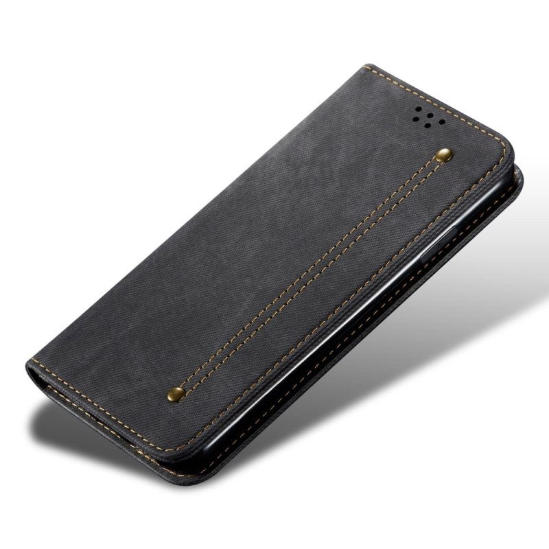 Schutzhülle Für Poco X5 5G Flip Case Denim-stoff