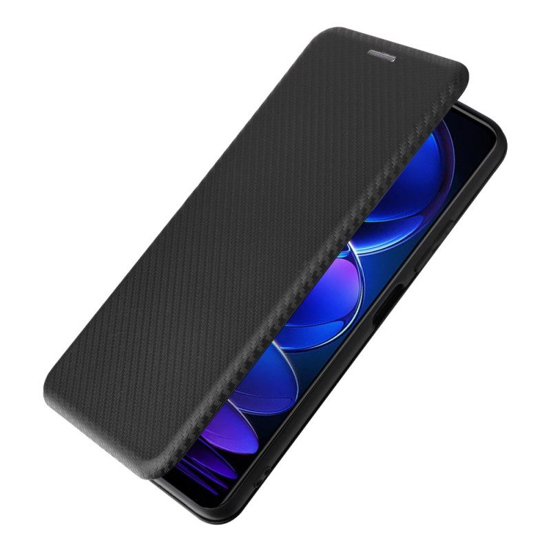 Schutzhülle Für Poco X5 5G Flip Case Kohlefaser