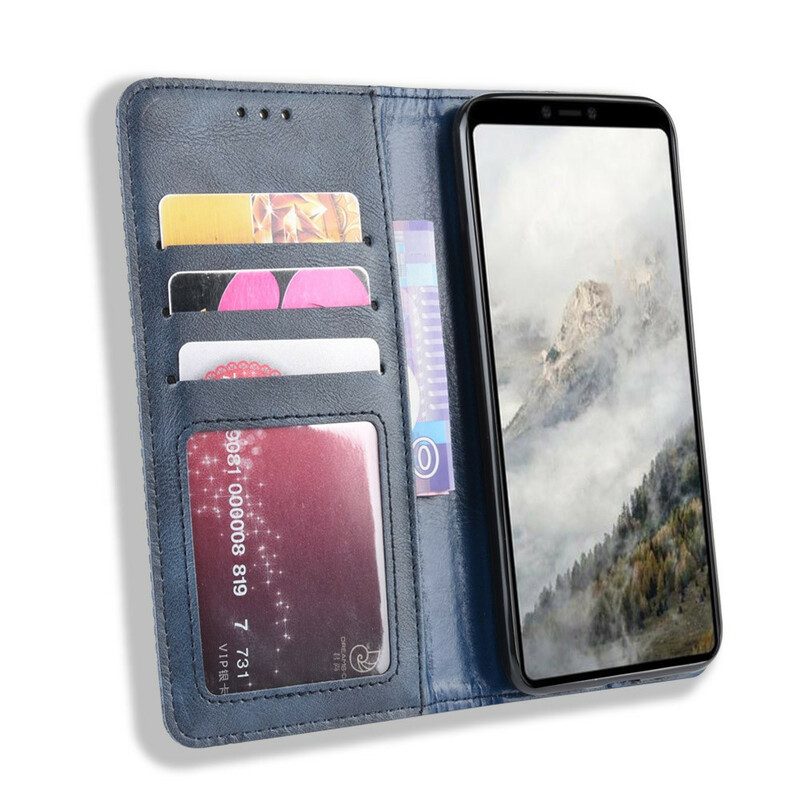 Schutzhülle Für Google Pixel 4 XL Flip Case Stilisierter Vintage-ledereffekt