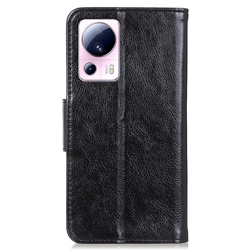 Flip Case Für Xiaomi 13 Lite Gespaltenes Nappaleder