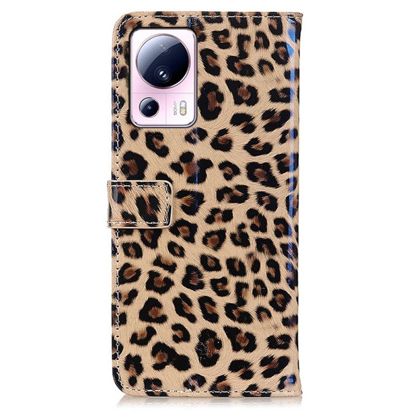 Lederhüllen Für Xiaomi 13 Lite Leopard