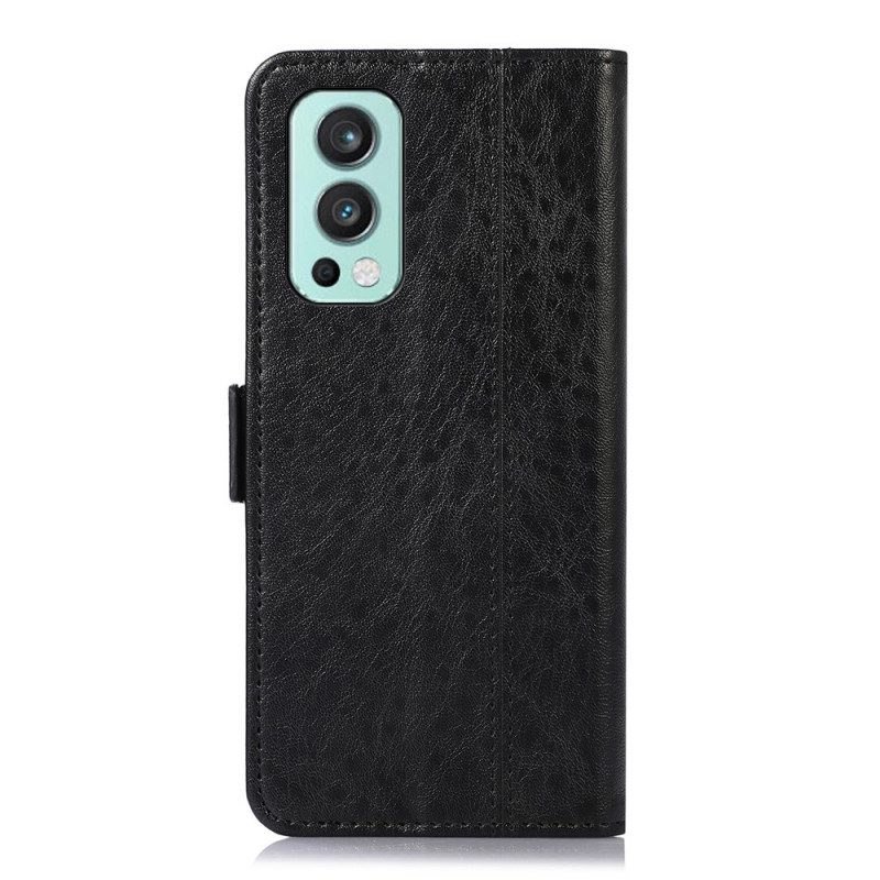 Flip Case Für OnePlus Nord 2 5G Dezente Nähte