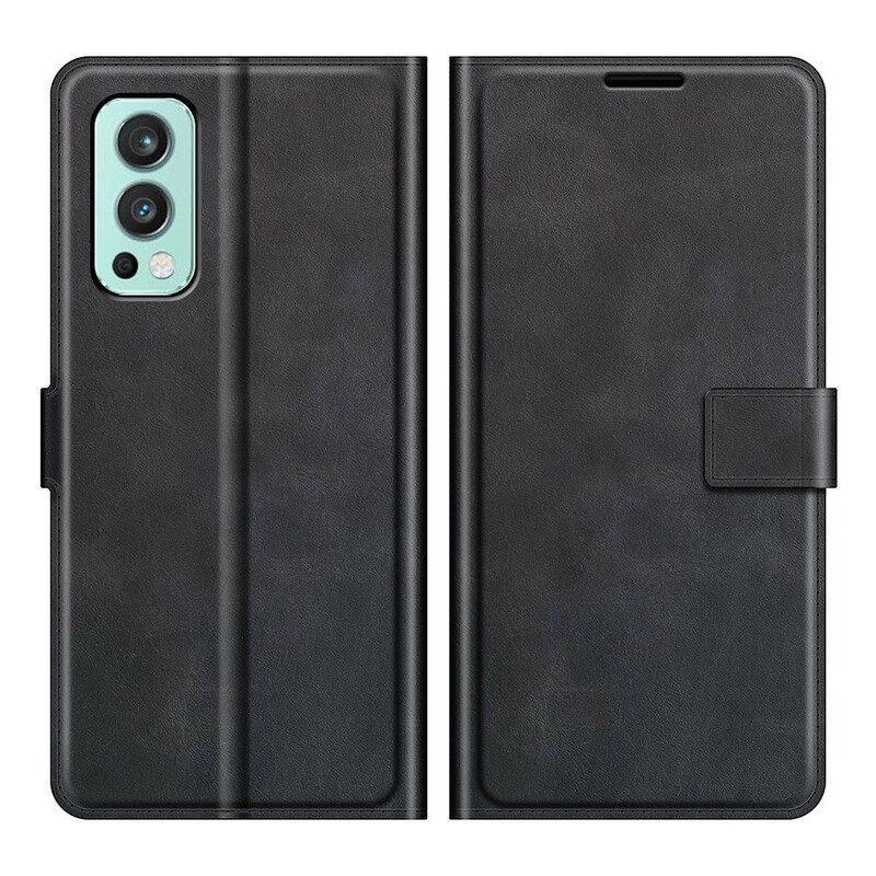 Flip Case Für OnePlus Nord 2 5G Schlanker. Extremer Ledereffekt