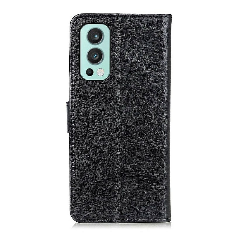 Flip Case Für OnePlus Nord 2 5G Strukturiertes Kunstleder