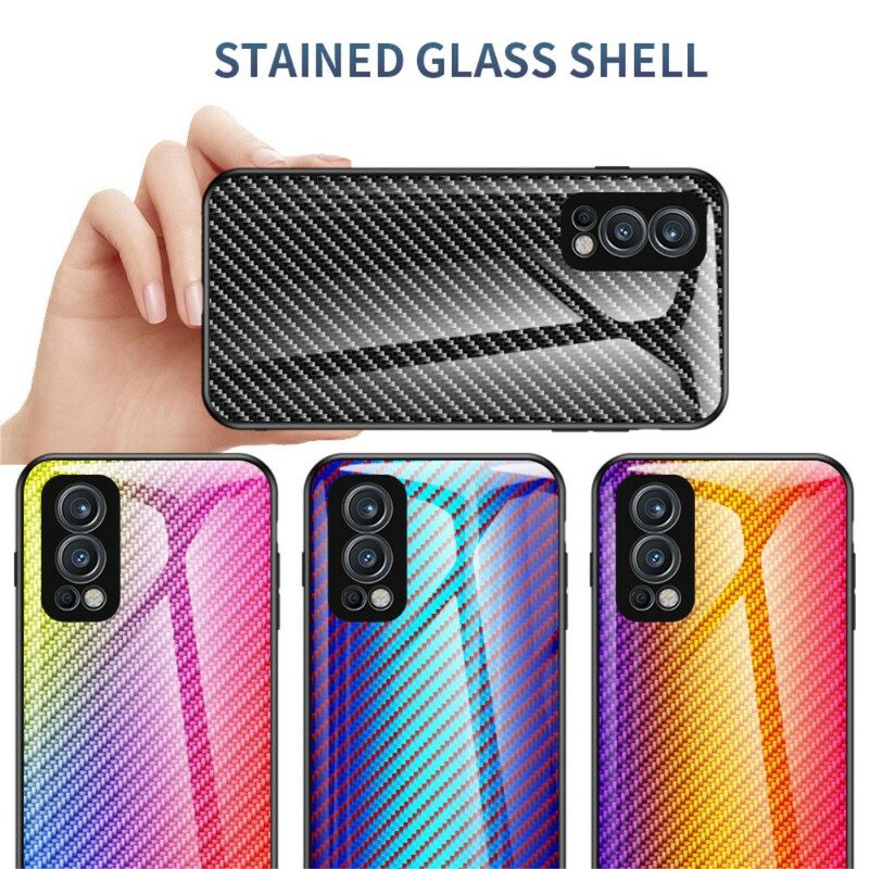 Handyhülle Für OnePlus Nord 2 5G Gehärtetes Kohlefaserglas