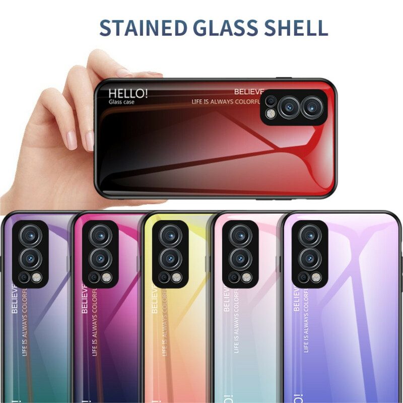 Hülle Für OnePlus Nord 2 5G Gehärtetes Glas Hallo