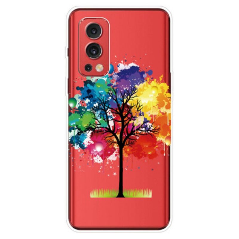 Hülle Für OnePlus Nord 2 5G Nahtloser Aquarellbaum