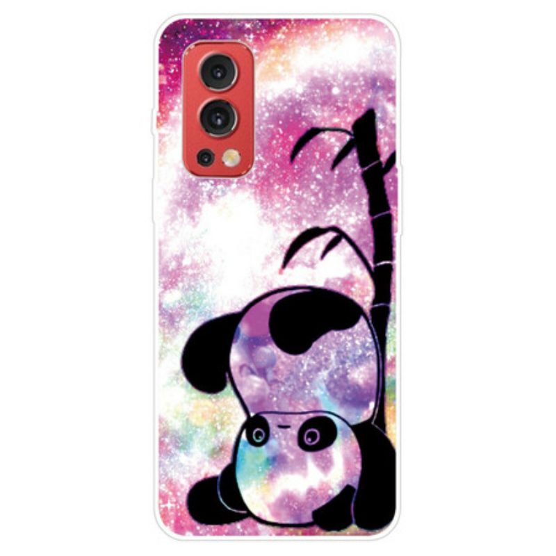 Hülle Für OnePlus Nord 2 5G Panda Und Bambus