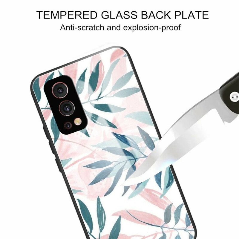 Hülle Für OnePlus Nord 2 5G Pflanzlich Gehärtetes Glas