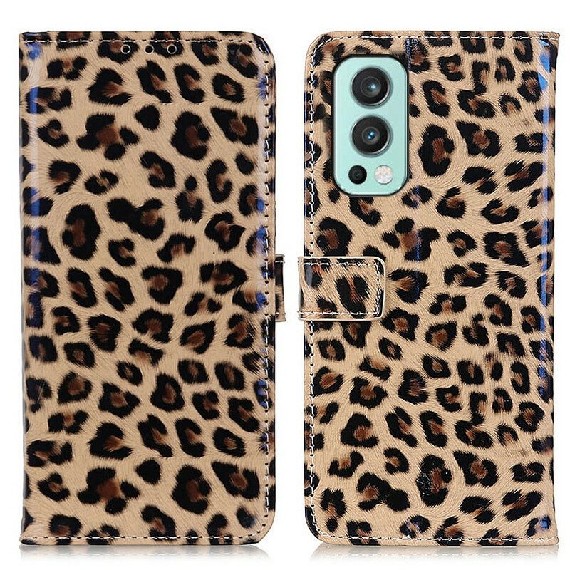 Lederhüllen Für OnePlus Nord 2 5G Einfacher Leopard