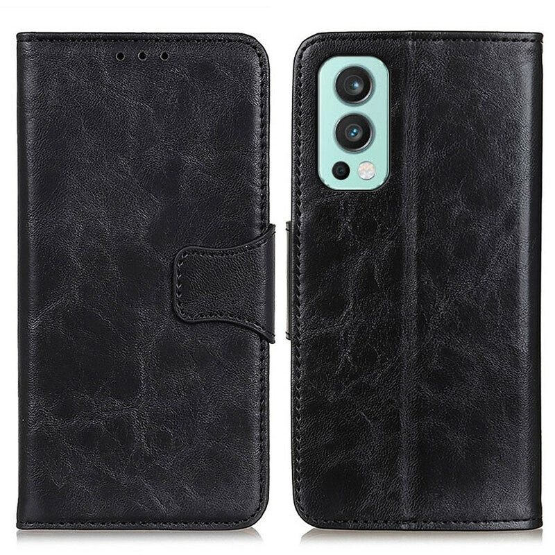 Lederhüllen Für OnePlus Nord 2 5G Flip Case Texturierte Magnetische Klappe