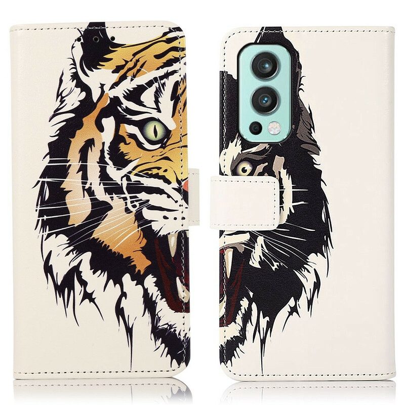 Lederhüllen Für OnePlus Nord 2 5G Wilder Tiger