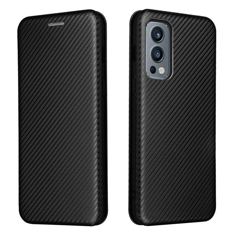 Schutzhülle Für OnePlus Nord 2 5G Flip Case Farbiges Carbon-silikon