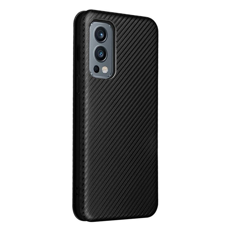 Schutzhülle Für OnePlus Nord 2 5G Flip Case Farbiges Carbon-silikon