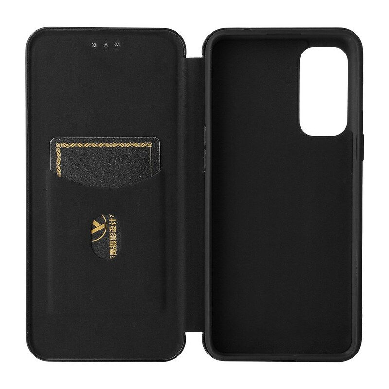 Schutzhülle Für OnePlus Nord 2 5G Flip Case Farbiges Carbon-silikon