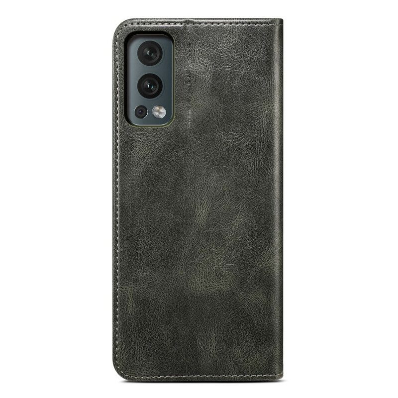 Schutzhülle Für OnePlus Nord 2 5G Flip Case Gewachstes Kunstleder