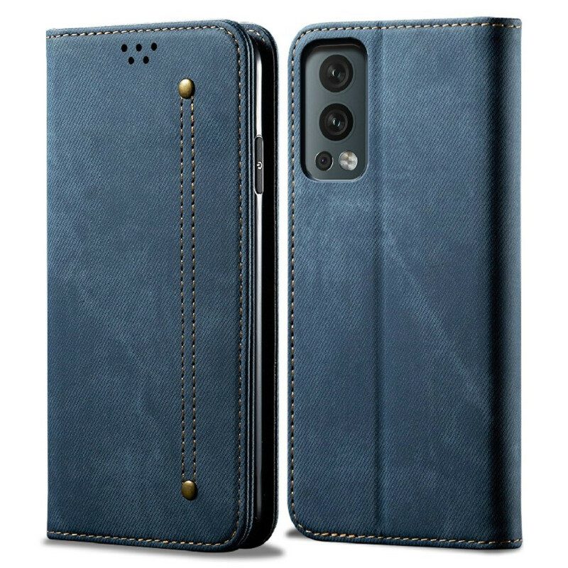 Schutzhülle Für OnePlus Nord 2 5G Flip Case Kunstleder-jeans-textur