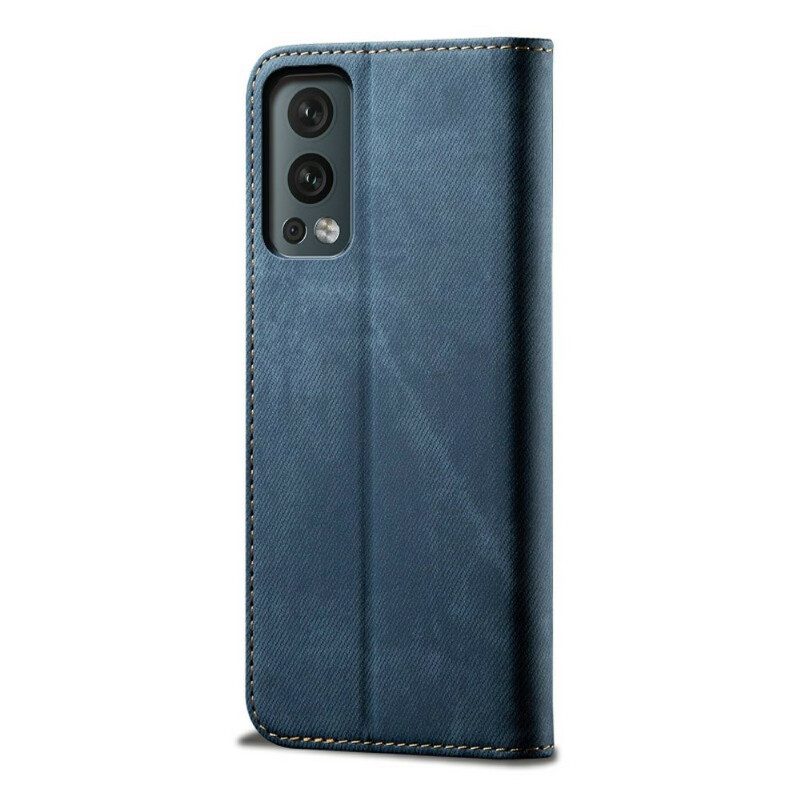 Schutzhülle Für OnePlus Nord 2 5G Flip Case Kunstleder-jeans-textur