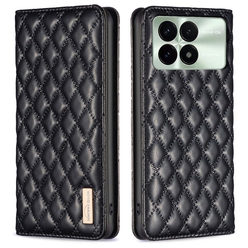 Flip Case Poco X6 Pro 5g Handyhülle Gesteppt Binfen Color