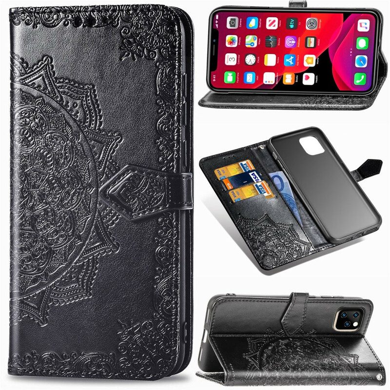 Flip Case Für iPhone 11 Pro Mandala-mittelalter