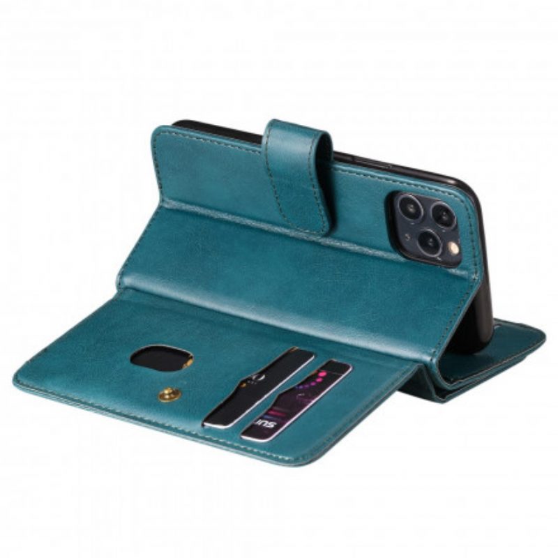 Flip Case Für iPhone 11 Pro Multifunktionaler Kartenhalter Für 10 Karten