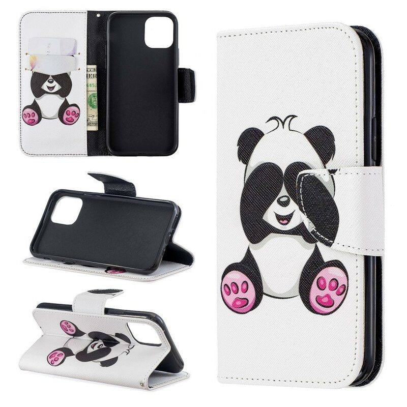 Flip Case Für iPhone 11 Pro Panda-spaß