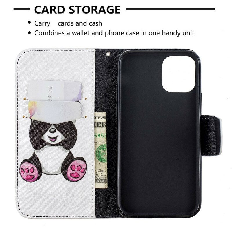 Flip Case Für iPhone 11 Pro Panda-spaß