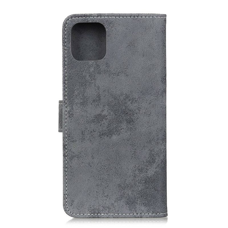 Flip Case Für iPhone 11 Pro Vintage-ledereffekt