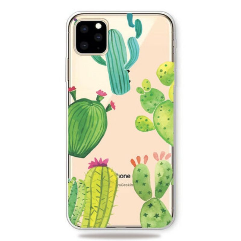 Handyhülle Für iPhone 11 Pro Aquarellkakteen