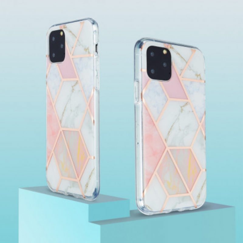 Handyhülle Für iPhone 11 Pro Auffälliger Geometrischer Marmor