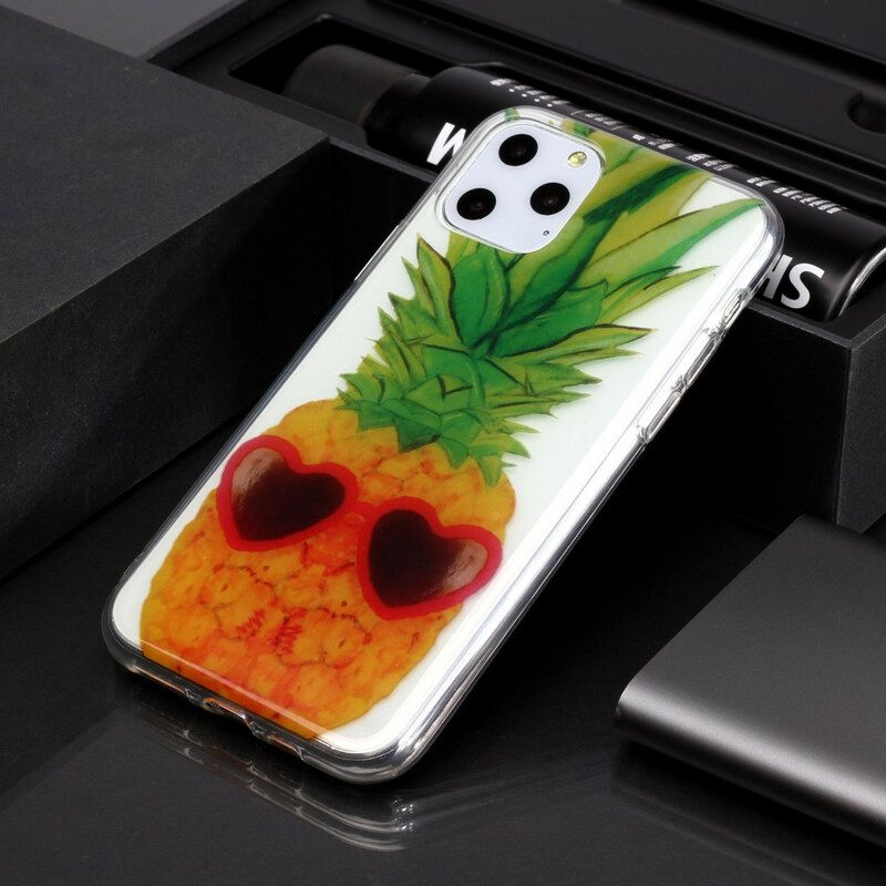 Handyhülle Für iPhone 11 Pro Nahtlose Inkognito-ananas